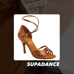 EUC Supadance 1166 Satin Latin Dance Shoes